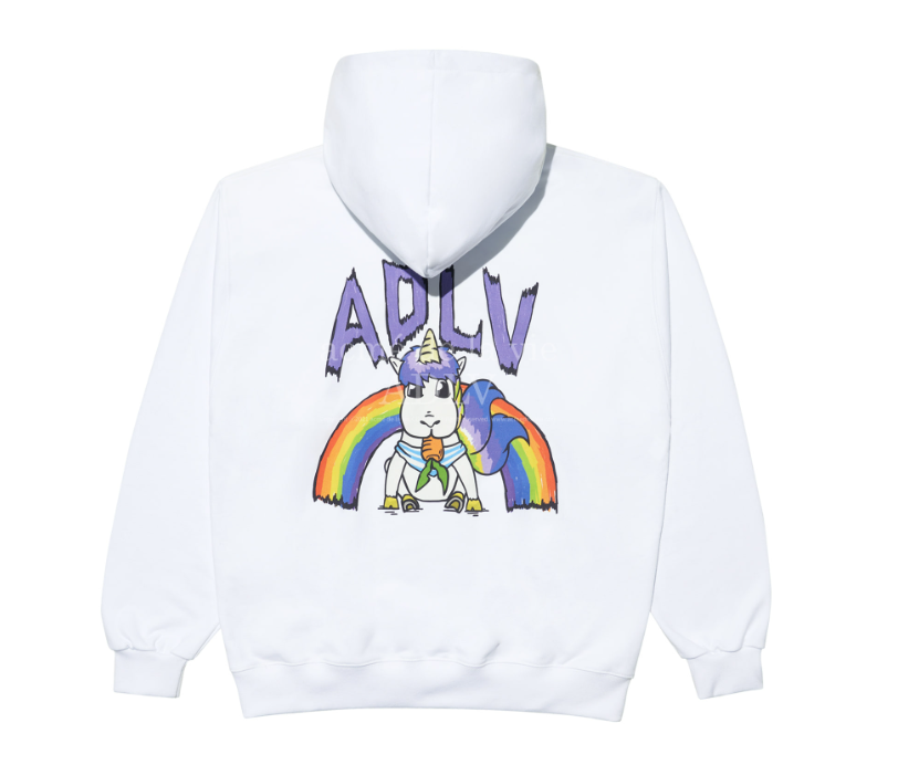 SG's #1 Automated Livestreaming Marketplace :: ADLV Rainbow Unicorn Hoodie-  White - Size 1